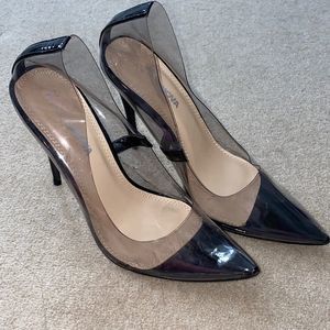 Fashion Nova clear pointy toe heels